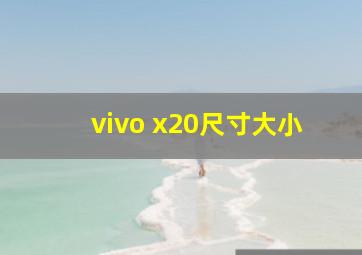 vivo x20尺寸大小